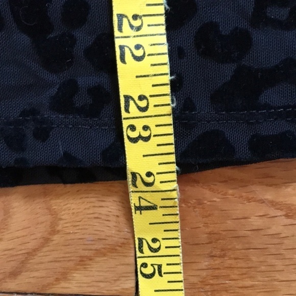 SHEIN Size XL Black Sheer Animal print top V neck Long sleeves boho festive - Picture 8 of 8